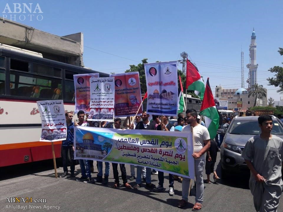 تقرير مصور/ الفلسطينيون ينظمون مسيرات في يوم القدس العالمي بمدينة غزة